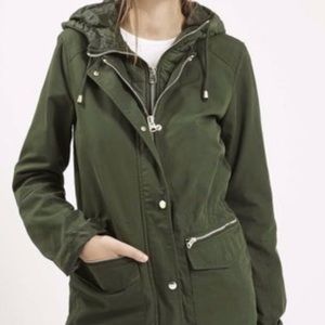 Topshop green and gold jacket